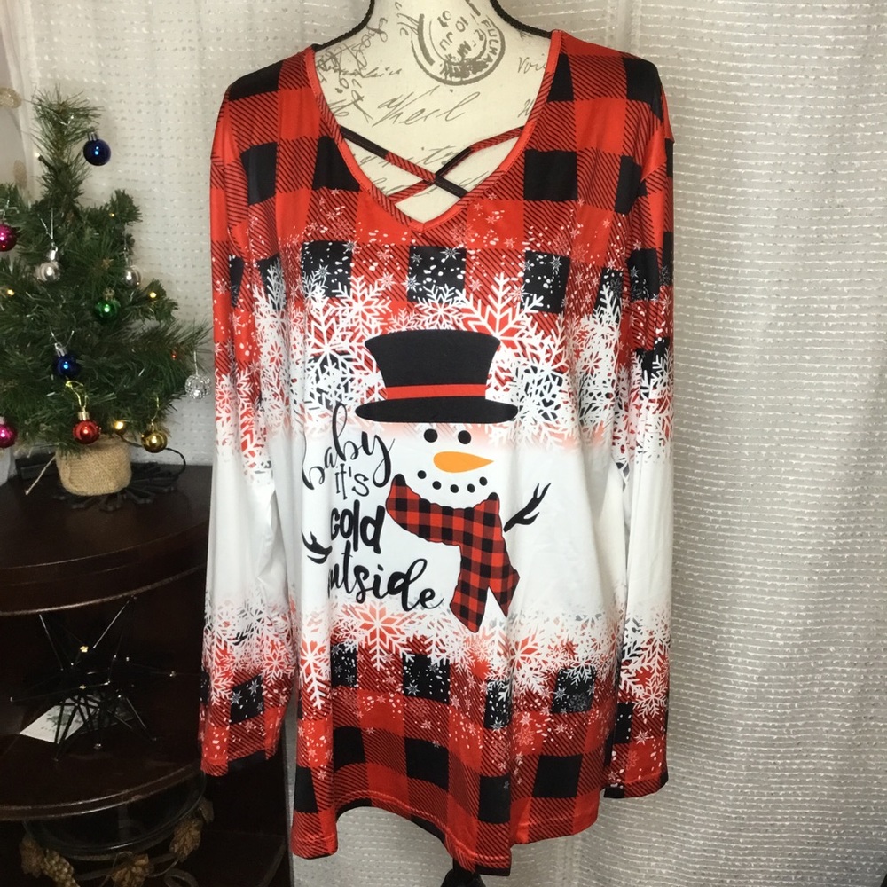 New without tag Snowman Blouse Baby It’s Cold Outside